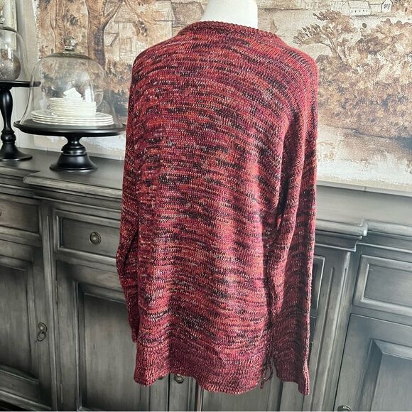 RELATIVITY Burgundy Stretchy Long Sleeve Sweater size XL - Picture 6 of 10